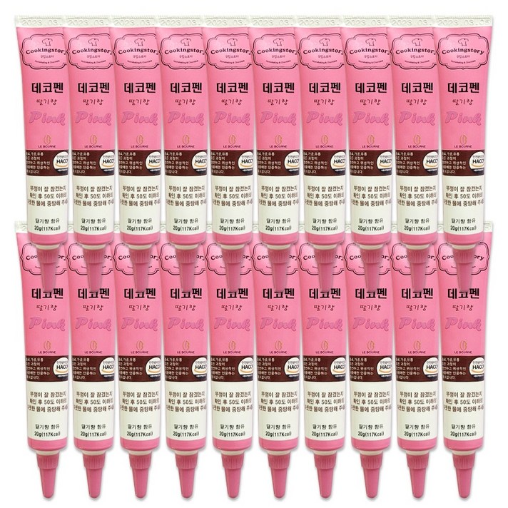쿠킹스토리 데코펜 핑크 20개, 20g
