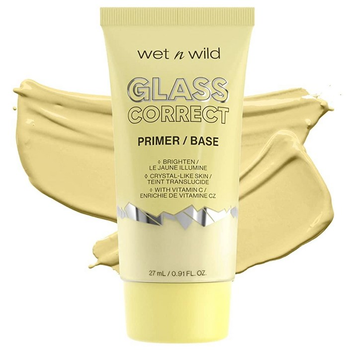 Wet n Wild 프라임 포커스 유리 스킨 보정 프라이머 브라이트 크리스탈 마감 옐로우 3658501305, Banana