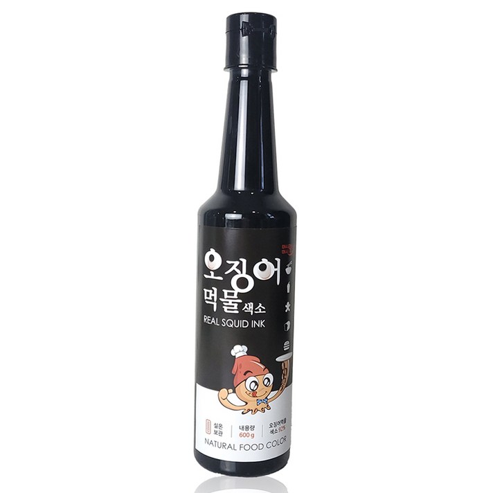 오징어먹물색소 식용색소 액상 천연향료 제빵 베이킹 떡 디저트 파스타 스파게티 재료, 600g, 600g, 1개