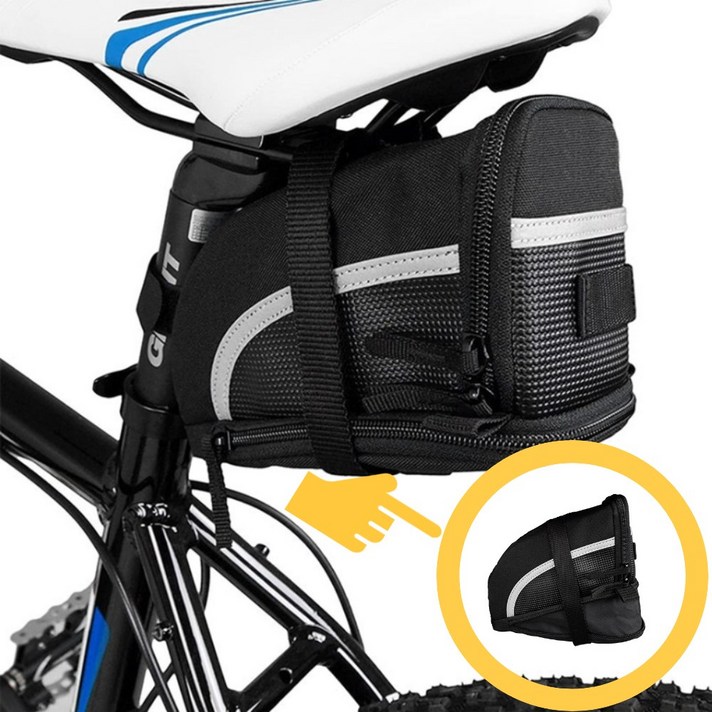 라라메이드 MTB 로드 자전거 방수 짐받이 대용량 확장 가능 안장 가방, 1개