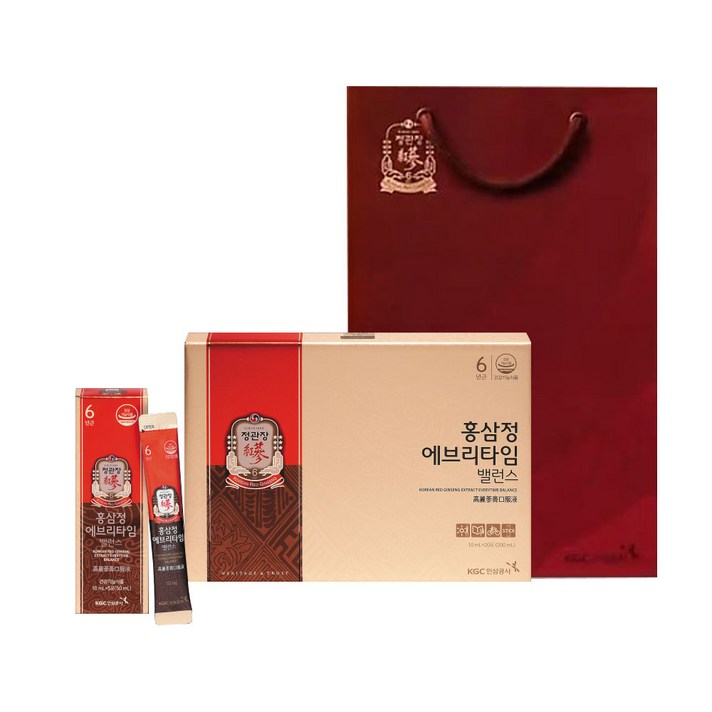 정관장 홍삼정 에브리타임 밸런스 + 쇼핑백, 10ml, 20포