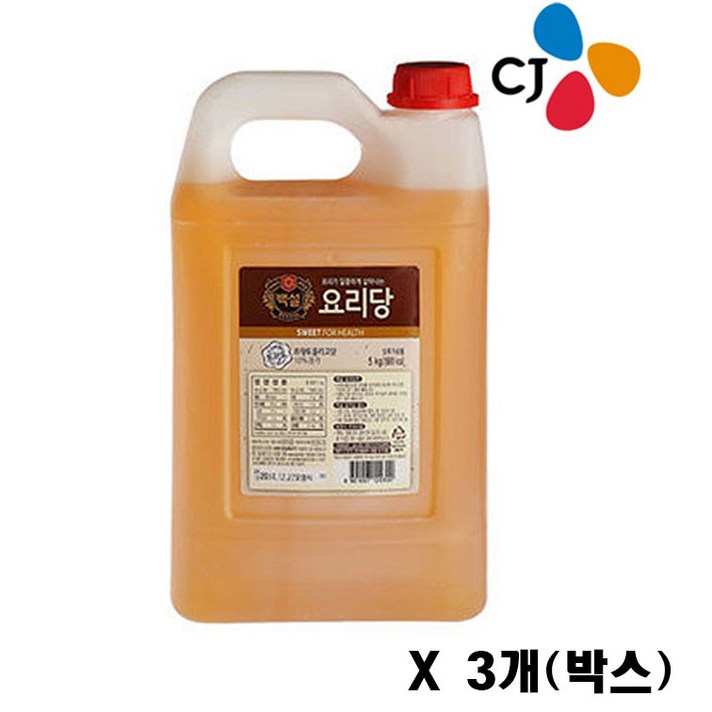 CJ제일제당 백설 요리당5kg X 3개 박스, 5kg