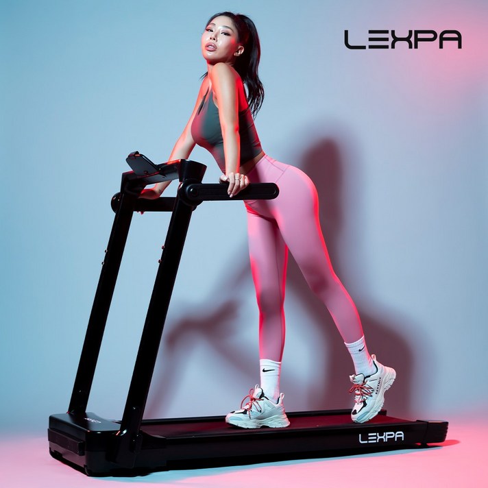 렉스파 YA-4400 제시 런닝머신 PRO1 저소음 조깅머신, 블랙