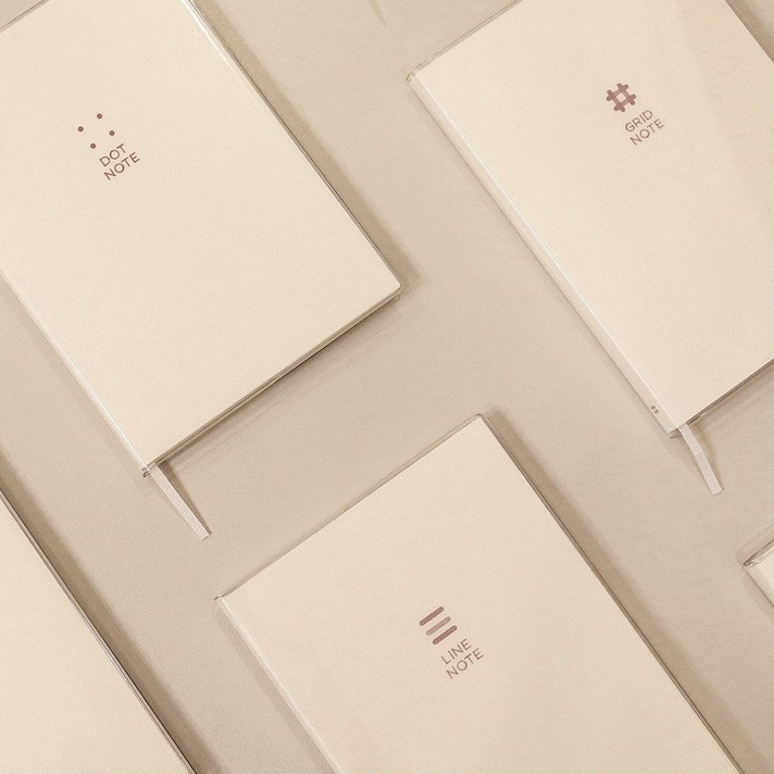 채우다 불렛 저널 다이어리 도트 모눈 라인 그리드 노트, GRID(모눈)