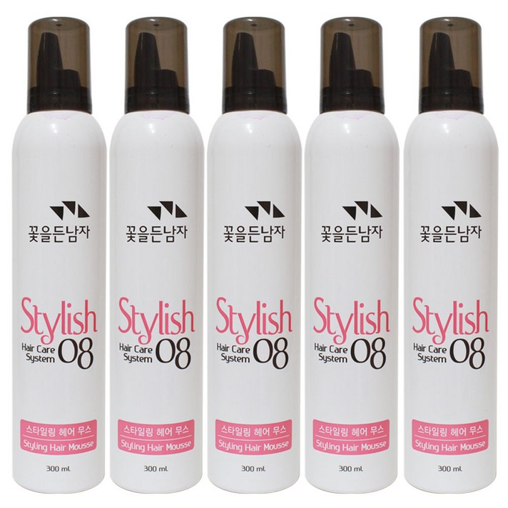 꽃을든남자 헤어케어 시스템 스타일링 헤어무스, 5개, 300ml