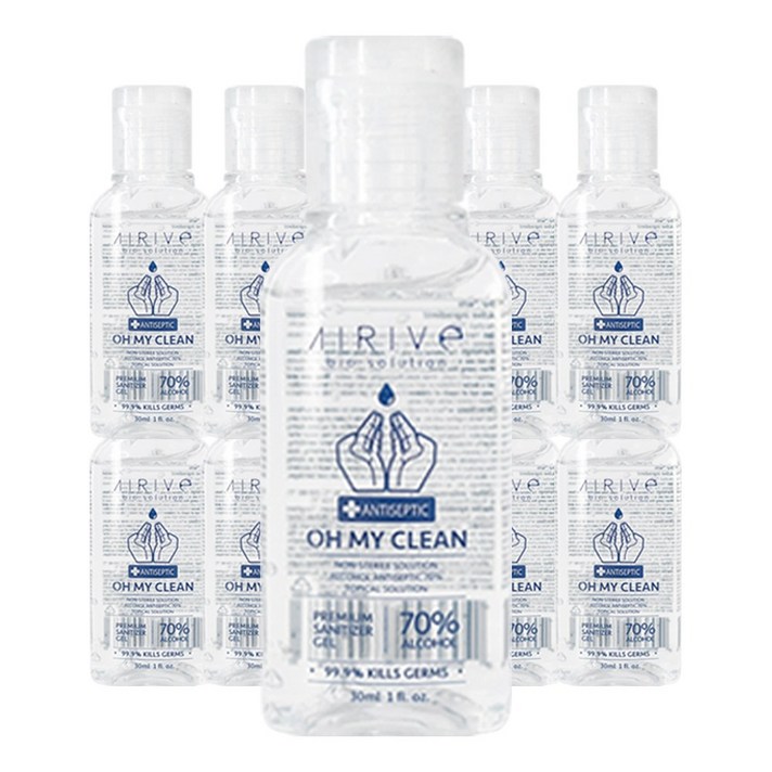 에어리브 오마이클린 프리미엄 휴대용 손소독제 30ml (10개), 10개