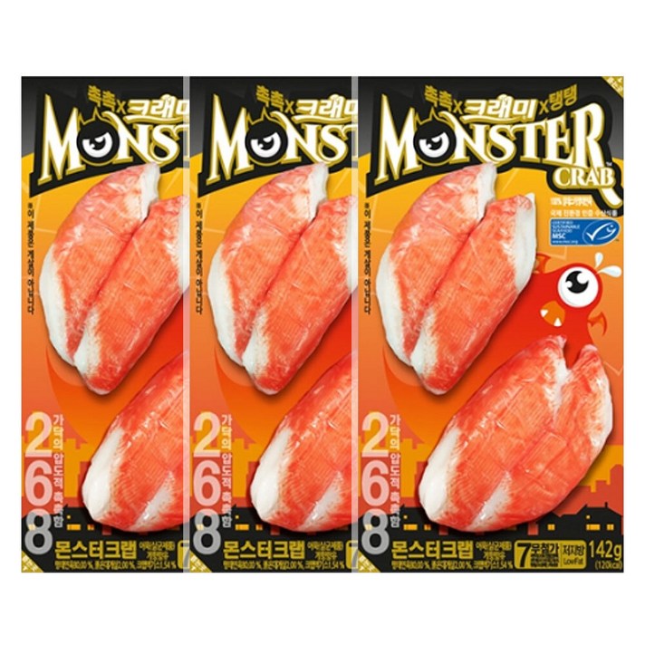 한성 크래미 몬스터크랩 (142g X 3P)/게맛살, 어묵스프(6g)