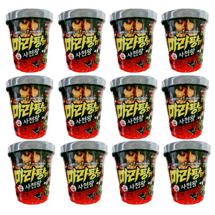 사천왕 마라탕면 큰컵 100g, 12개