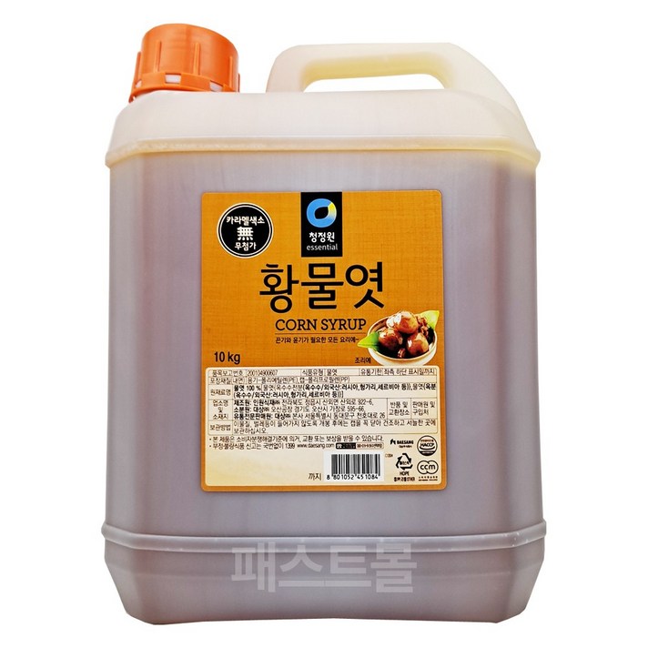 황물엿10kg/청정원, 1개, 10kg