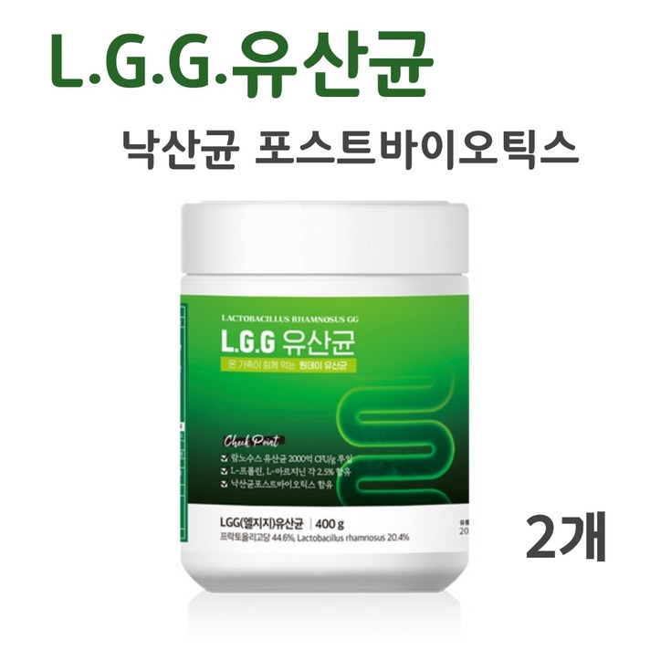 LGG 유산균 3세대 엘지지 신바이오틱스 분말 가루 포스트바이오스틱 신 프리 바이오틱스 프락토올리고당 갱년기 여성 남성 온가족 장내유익균, 2개***lgg유산균***