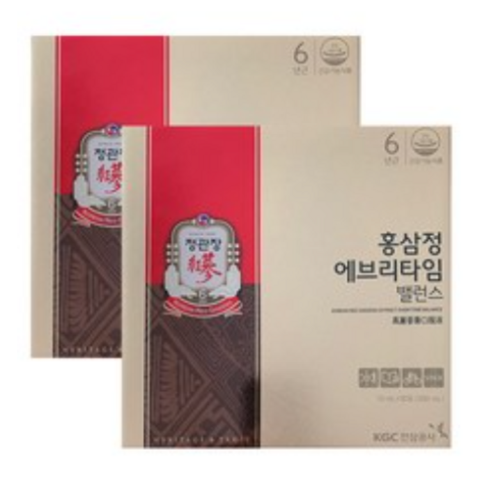정관장 홍삼정 에브리타임 밸런스 30포 2박스(총60포), 60포, 10ml