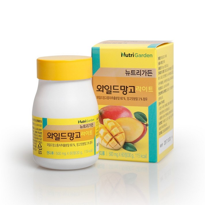 뉴트리가든 와일드망고 라이트 60정 다이어트 보조식품, 30g, 2개