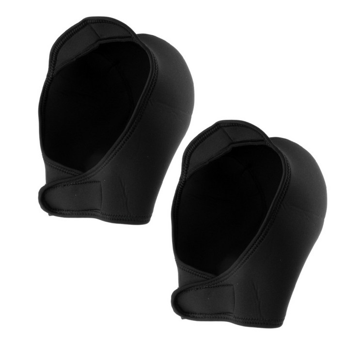 2Pcs 스트레치 모자 2mm 네오프렌 잠수복 후드 스쿠버 다이빙 서핑 카약, 블랙, 설명