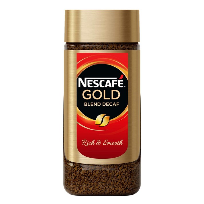 Nescafe Gold Blend Imported Decaf Coffee Powder Glass Jar, 1개, 100g, Arabica and Robusta beans