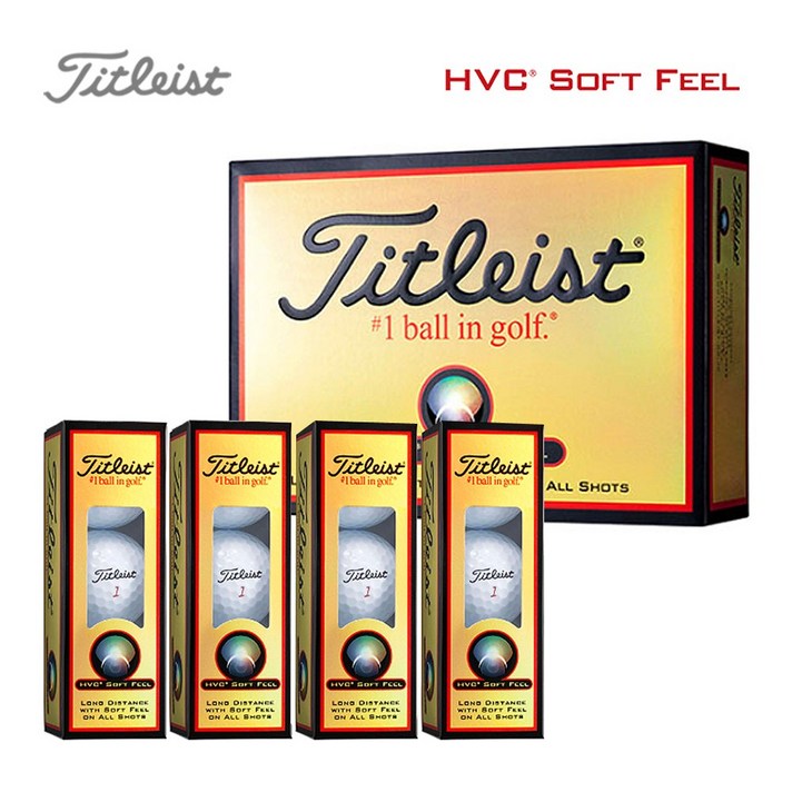 타이틀리스트 골프공 HVC SOFT FELL SOFT DISTANCE 화이트 (12알), HVC 소프트 필 - 화이트, 1개, 1개