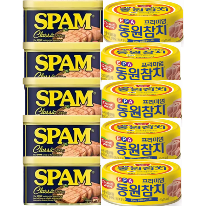짜뇽 스펨(200g)+동원참치(150g) 5+5, 350g, 1개