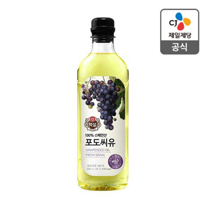 백설 포도씨유, 900ml, 3개