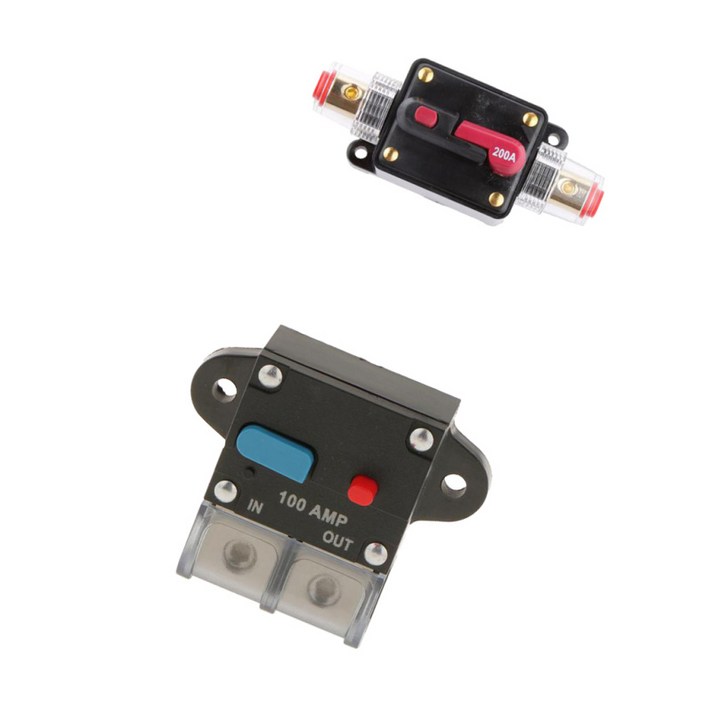200A 인라인 회로 차단기 자동차 스테레오 오디오 12V 및 100 Amp 퓨즈 홀더
