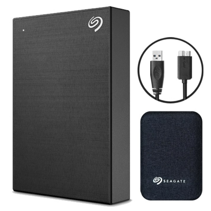 씨게이트 외장하드 원터치 외장 HDD 저장장치 데이터복구, 4TB, 블랙