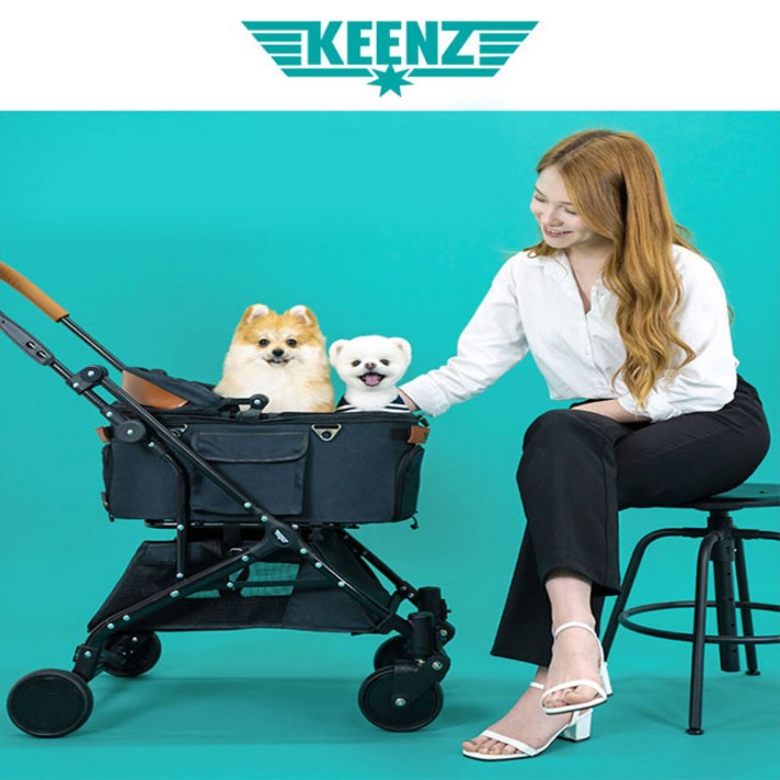 킨즈 에어펫 강아지 고양이 경량 유모차 펫 카시트 이동가방 겸용 (3종 악세서리 사은품 증정!)