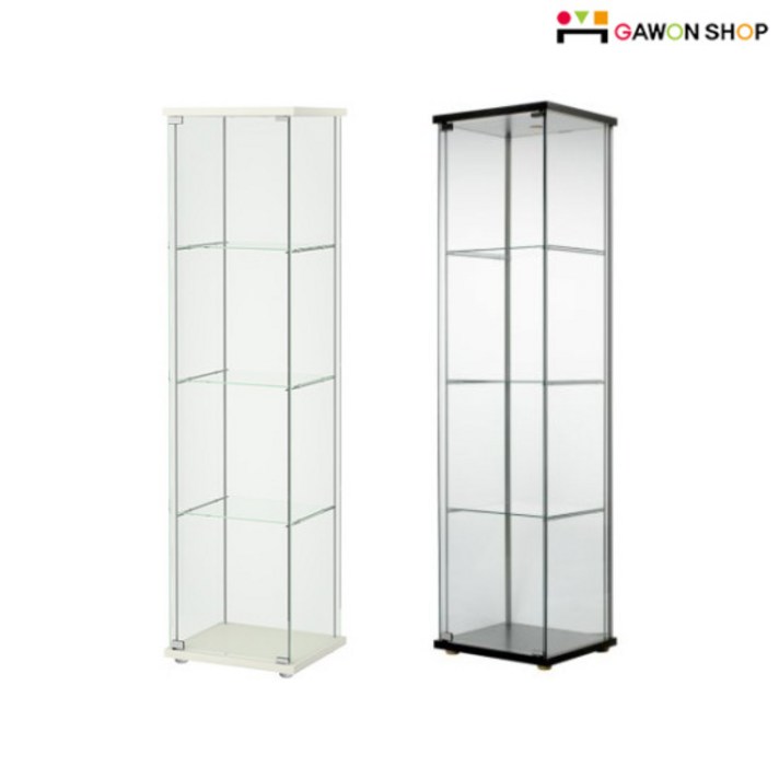 이케아 DETOLF 유리장식장, 화이트_602.691.23