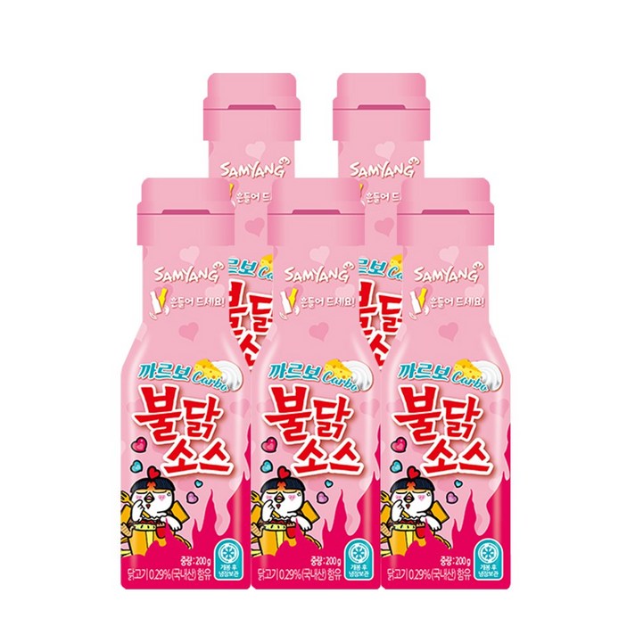 삼양 까르보불닭소스, 200g, 5개
