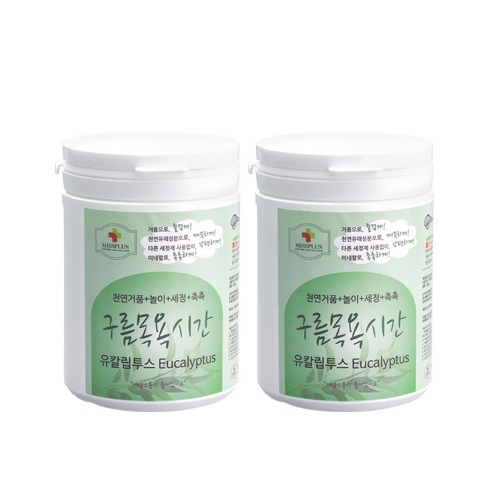 미스플러스 구름목욕시간 유칼립투스 입욕파우더 대팩, 500g, 2개
