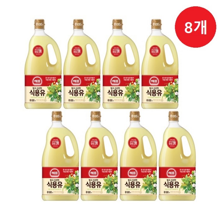 해표 식용유, 1.5L, 8개