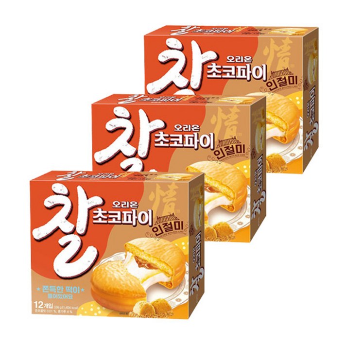 오리온 찰초코파이 인절미 336gx3개, 336g, 3개