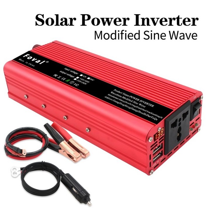 주행충전기 자동차 태양열 부스트 전원 인버터 12v 220v 1500w 4 배터리충전기, 2600W, 협동사
