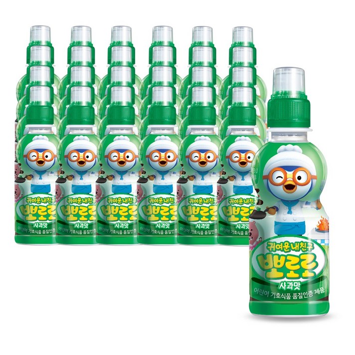 팔도 뽀로로 사과맛 어린이음료 235ml, 24개