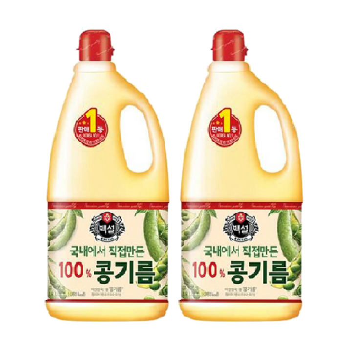백설 콩기름, 1800ml, 2개