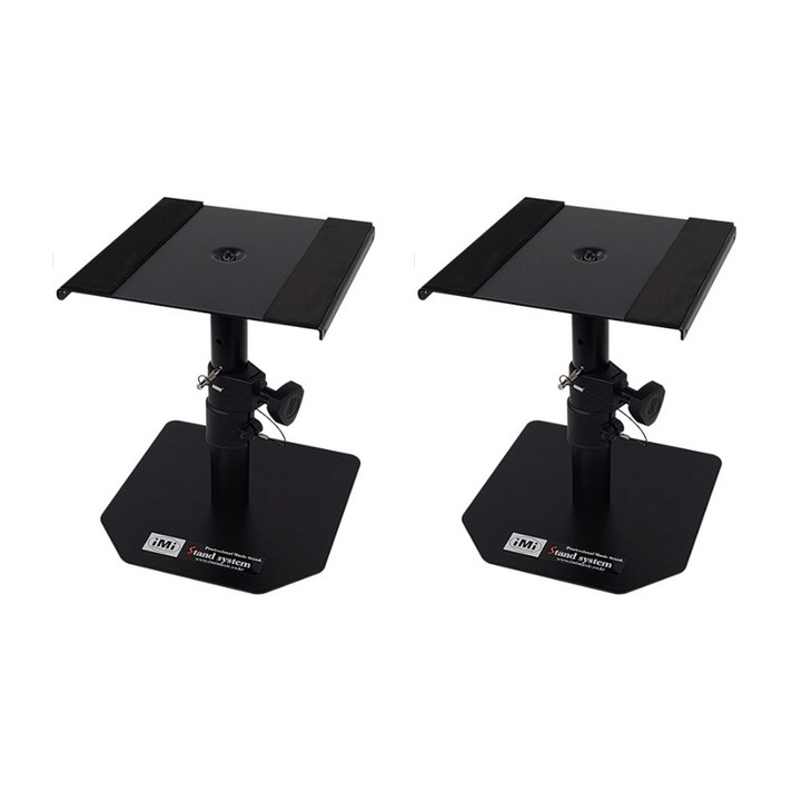 아이엠아이 모니터스피커스탠드 1조(2개입) 660mm-1150mm, 책상/데스크용(195mm~290mm) 블랙