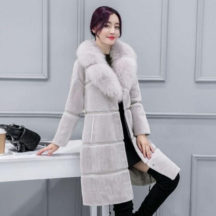 여성 인조밍크 퍼 자켓
