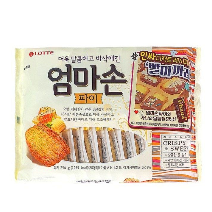 롯데제과 엄마손파이, 254g, 10개입