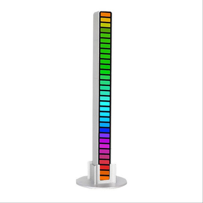 즐거운 쇼핑 신형 RGB 사운드 컨트롤 음악 리듬 칠색 무드 램프 LED, USB 흰색