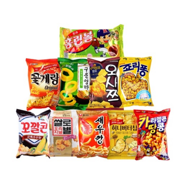 봉지 과자 선물 세트 10종, 과자 10종 1set
