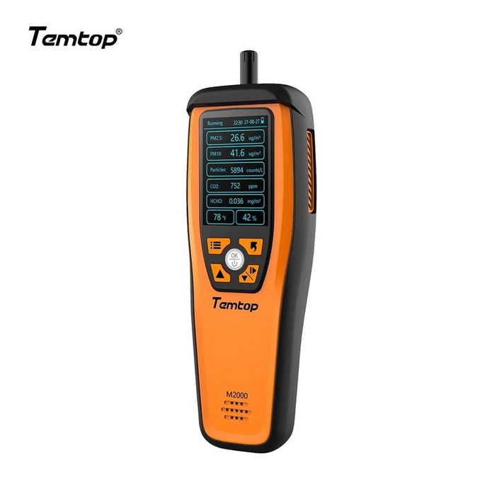 Temtop M2000 2nd 미세먼지측정기 CO2 모니터 이산화탄소 포름알데히드 HCHO 온도 습도, 1개
