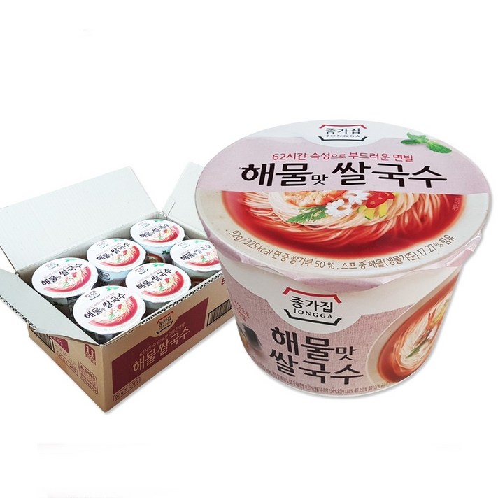 종가집 해물맛 쌀국수, 92g, 72새