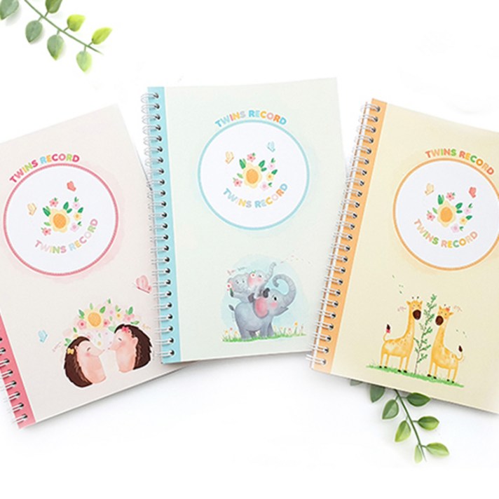 쌍둥이 수유일지 SET - 우리둥이들 (끼리둥이 고슴둥이 기린둥이), 1개