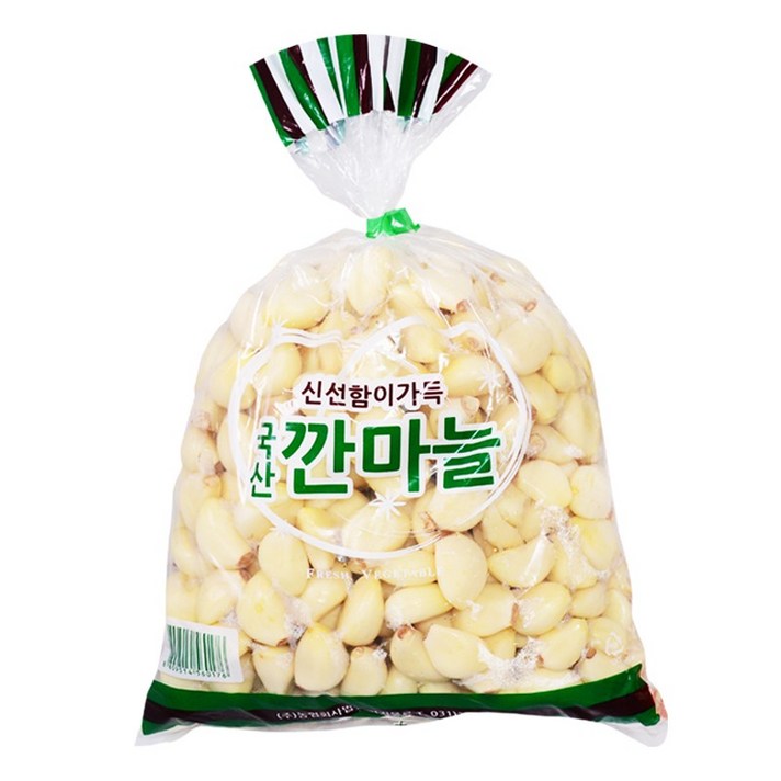 토라스 국내산 깐마늘 10kg(소 중 대), 1포, 국내산깐마늘10kg(중)