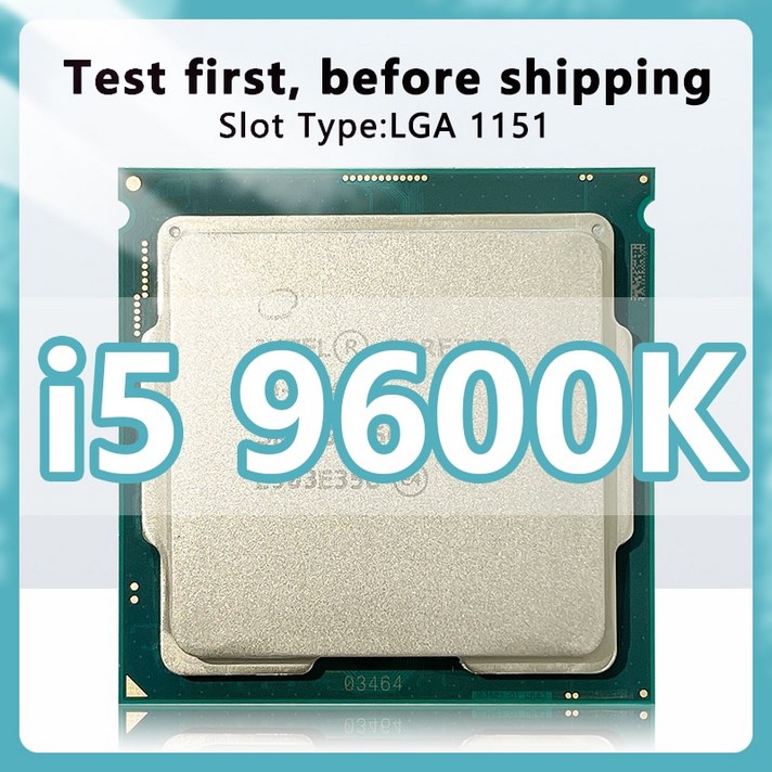 코어 i5-9600K CPU 9 세대 LGA1151 i5 3.7GHz 9MB 6 스레드 14nm 신제품, 한개옵션0