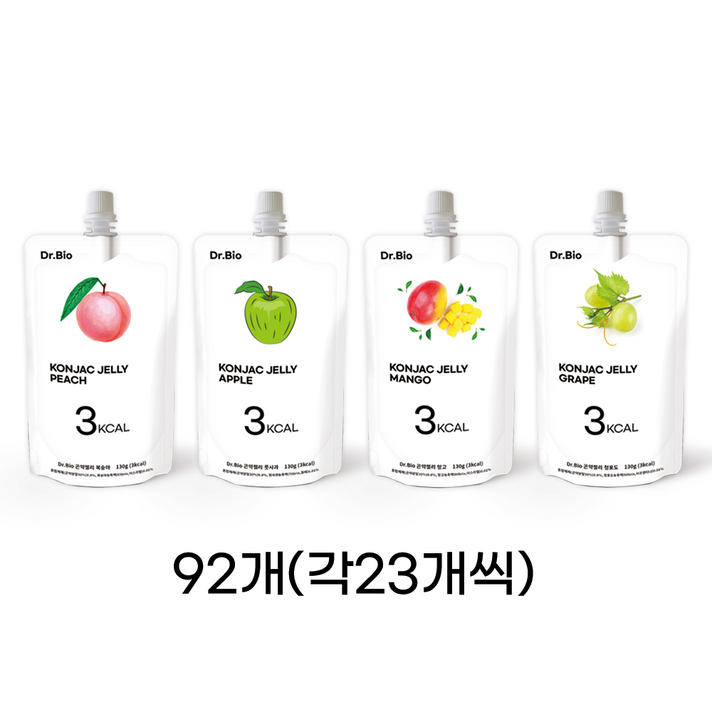 디알바이오 곤약젤리 92개 (4가지맛 23개씩) 실속포장