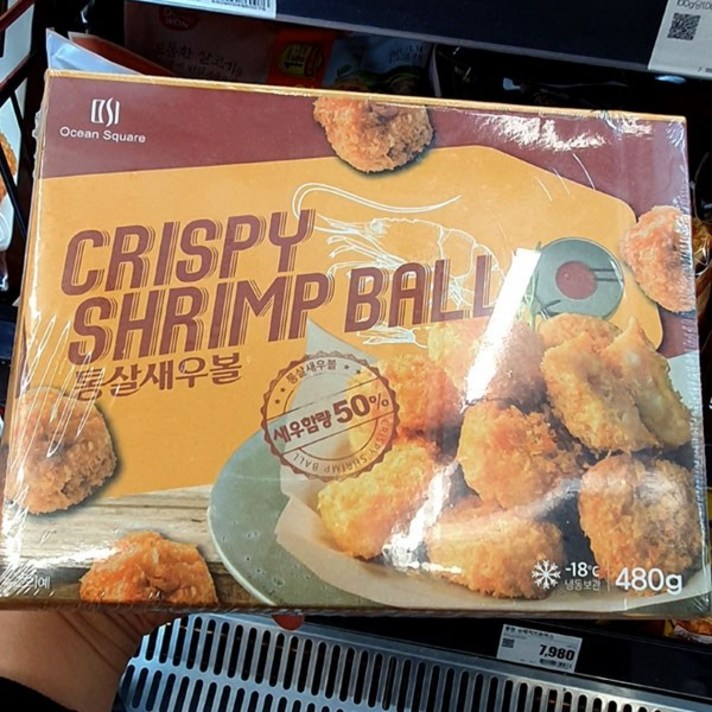 오션스퀘어 크리스피 통살 새우볼 480g, 아이스팩 포장