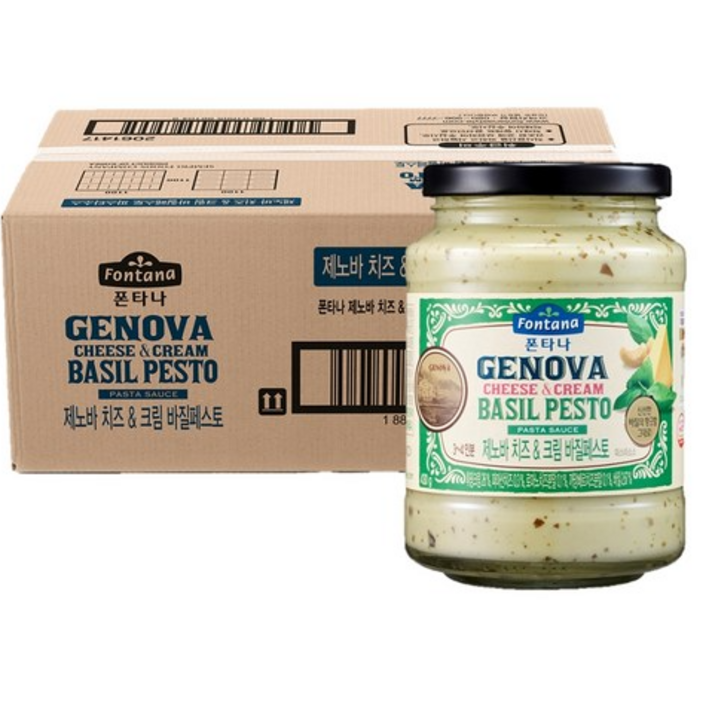 폰타나 제노바 치즈&크림 바질페스토 파스타소스, 430g, 24개