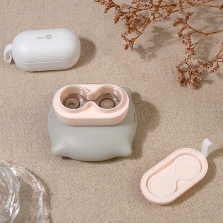 초음파 간편 살균 콘택트 렌즈 UV세척기, 화이트, 1개