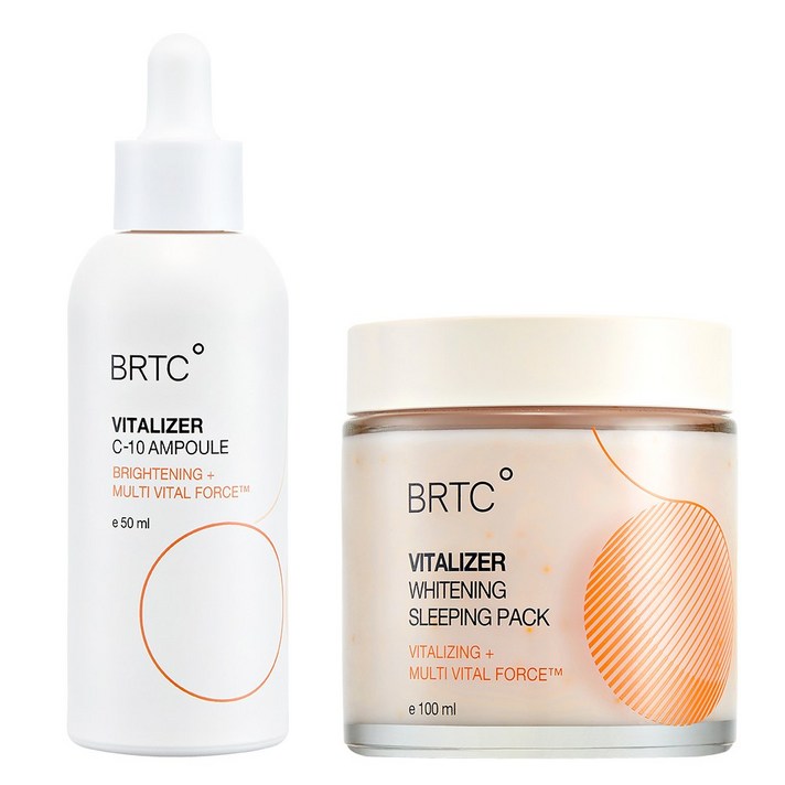 BRTC 비타민 미백 광채 앰플 50ml + 수면팩 100ml, 1세트