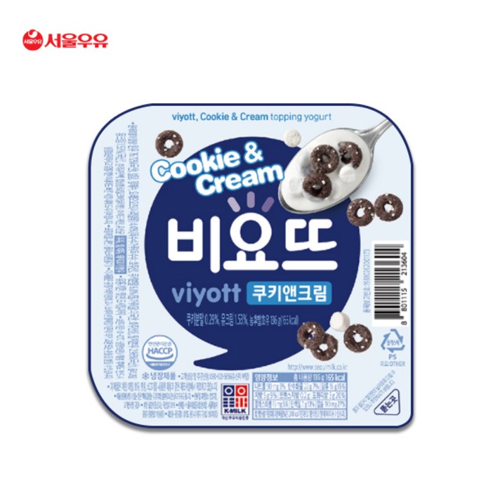 서울우유 비요뜨 쿠키앤크림, 쿠키 앤 크림, 6개