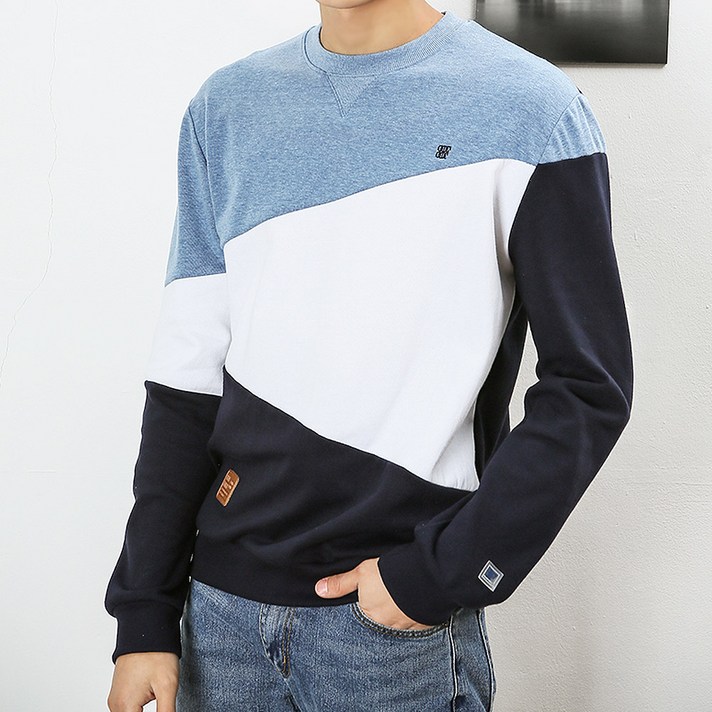 블루포스 남녀공용 콜넌 맨투맨 베이직핏 커플 긴팔티셔츠