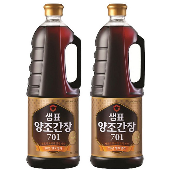 샘표 양조간장 701, 1.8L, 2개